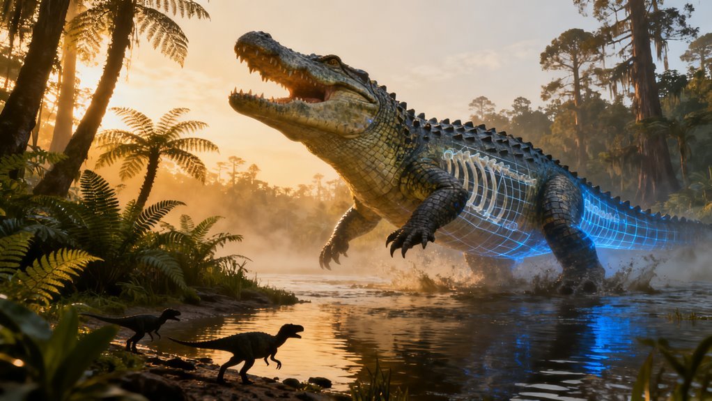 ancient predator hunting dinosaurs